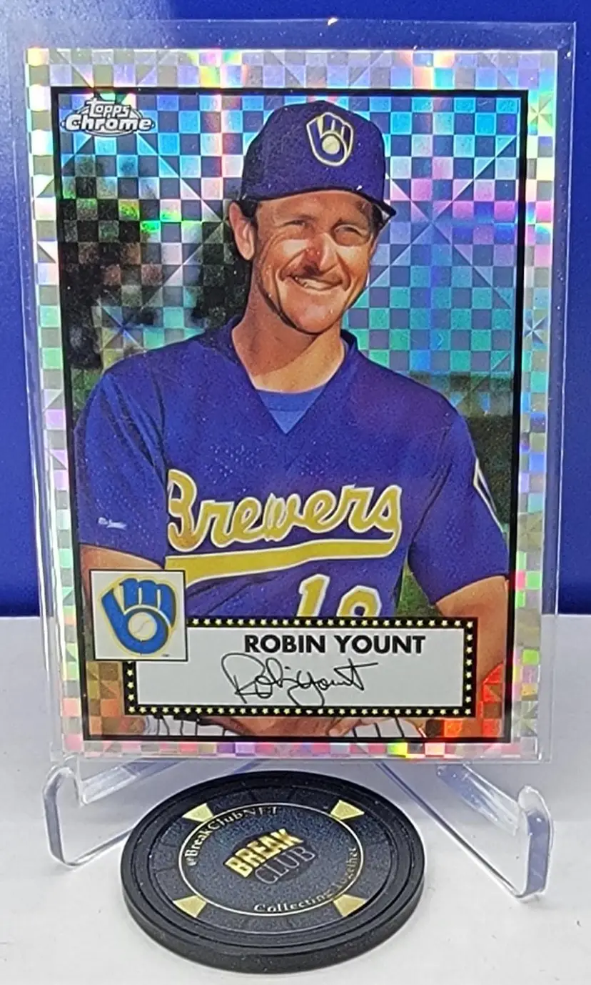 Robin Yount 2021 Topps Chrome Platinum Anniversary #507 Xfactor Refractor Milwaukee Brewers