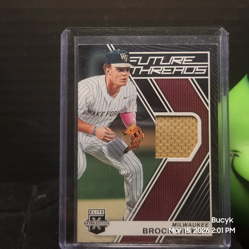 2023 Panini EEE Future Threads - Brock WIlken Milwaukee Brewers