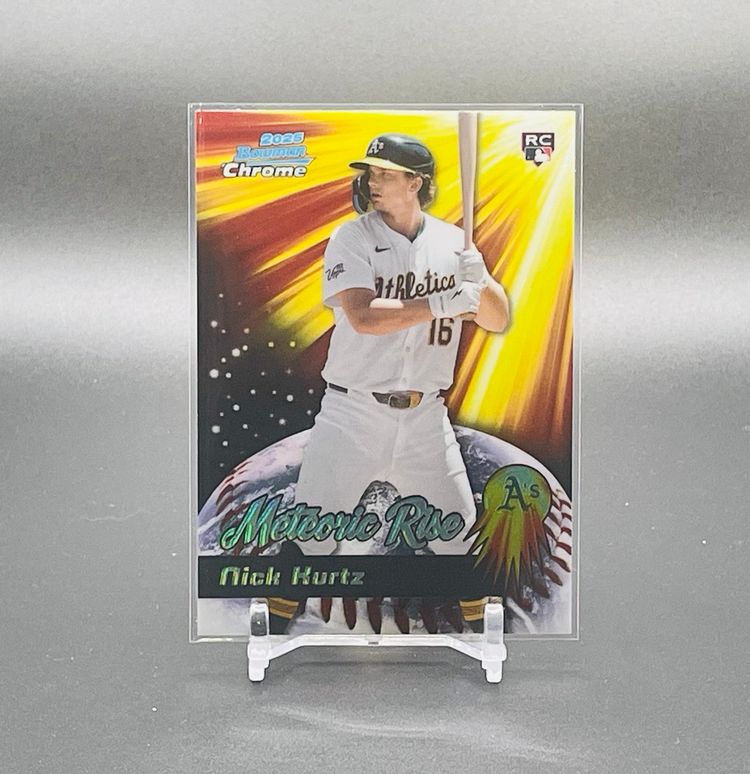 Nick Kurtz 6-card Bowman Chrome RC Lot - Oakland Athletics