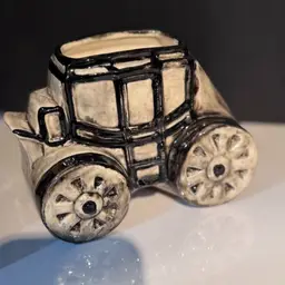 Vintage Ceramic Stagecoach Planter