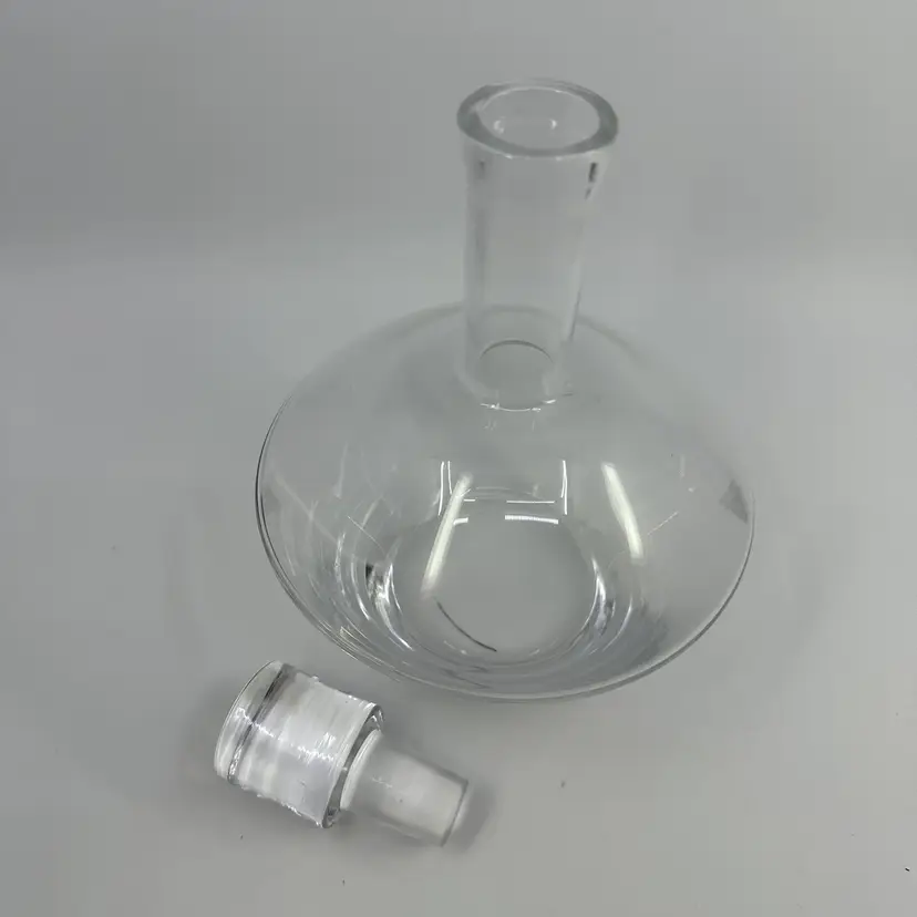 Clear Crystal Decanter With Stopper Signed