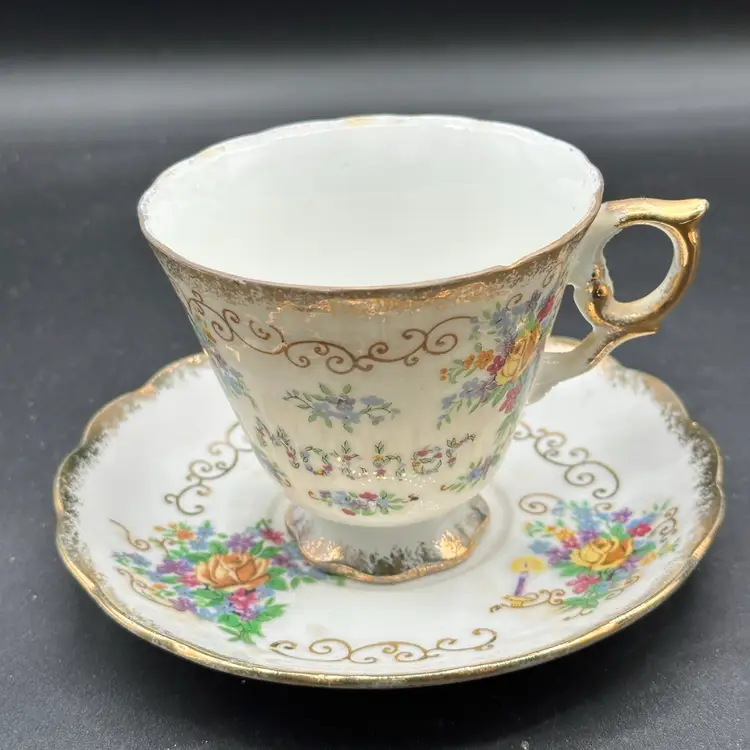 Vintage Ardco Fine Quality Mother Tea Cup and Saucer - Made in Japan