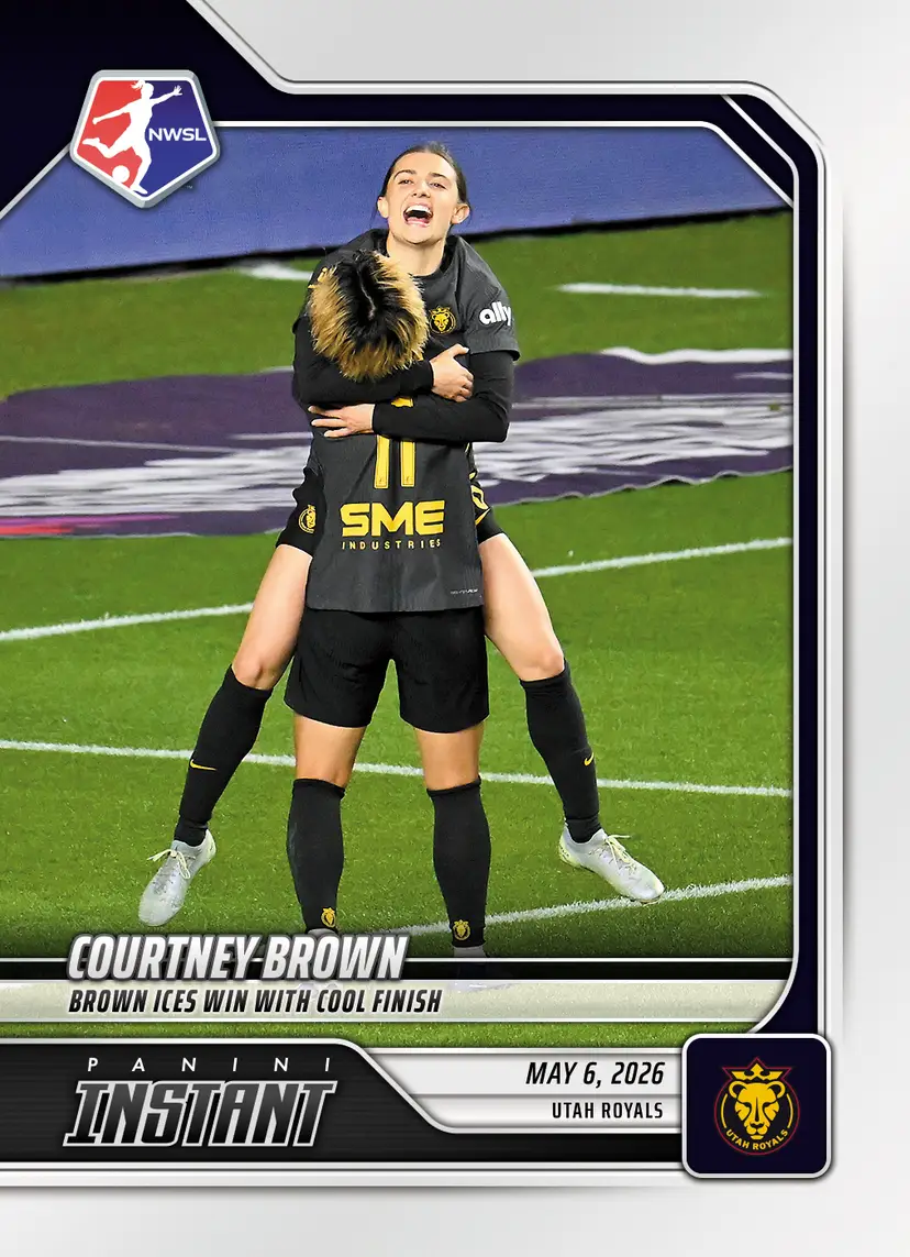 Courtney Brown Soccer Card Limited Edition Only 70 Made - 2026 Panini Instant NWSL #57 Utah Royals