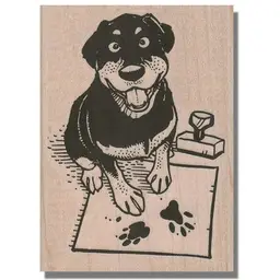Dog Stamper Animal Rubber Stamp - Pet Rottweiler