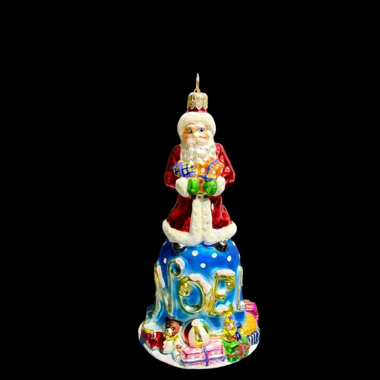 Christmas ornament Christopher Radko Bell de Noel Santa 00-143-0 
6-1/2”T x 3-1/4” W