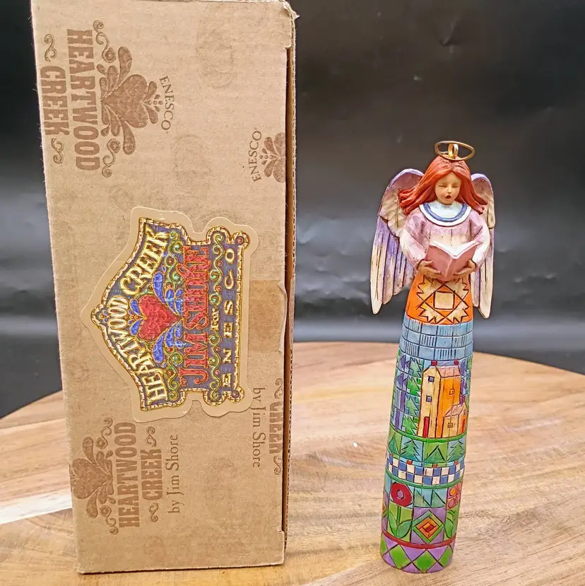 Jim Shore Angel Singing Makes The Heart Glad Enesco Christmas Ornament 2004 #117709.