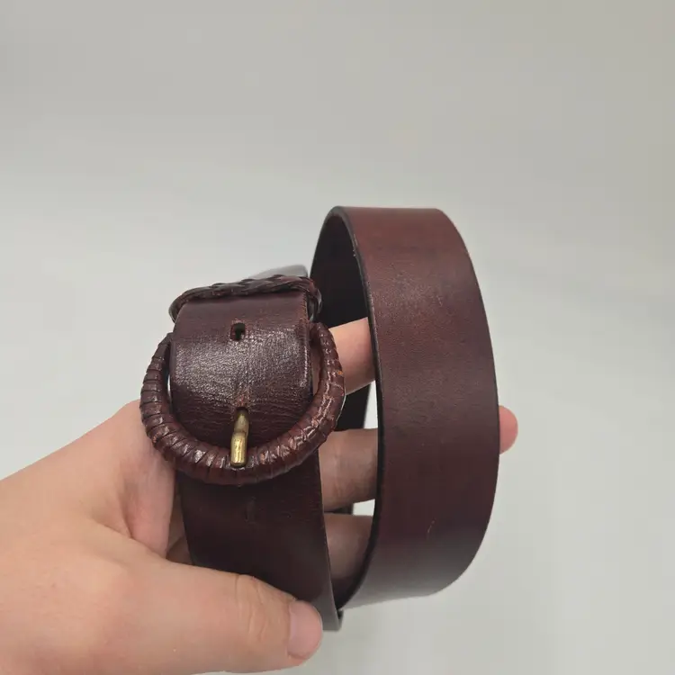 BANANA REPUBLIC Womens Italian Leather Belt Brown Classic Fits 29-33" Size 32