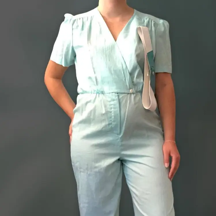 80’s new with tags mint jumpsuit with matching belt 