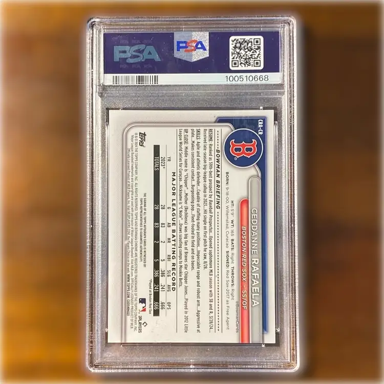 2024 Bowman Chrome Ceddanne Rafaela RC Mojo Auto 113/150 PSA 9