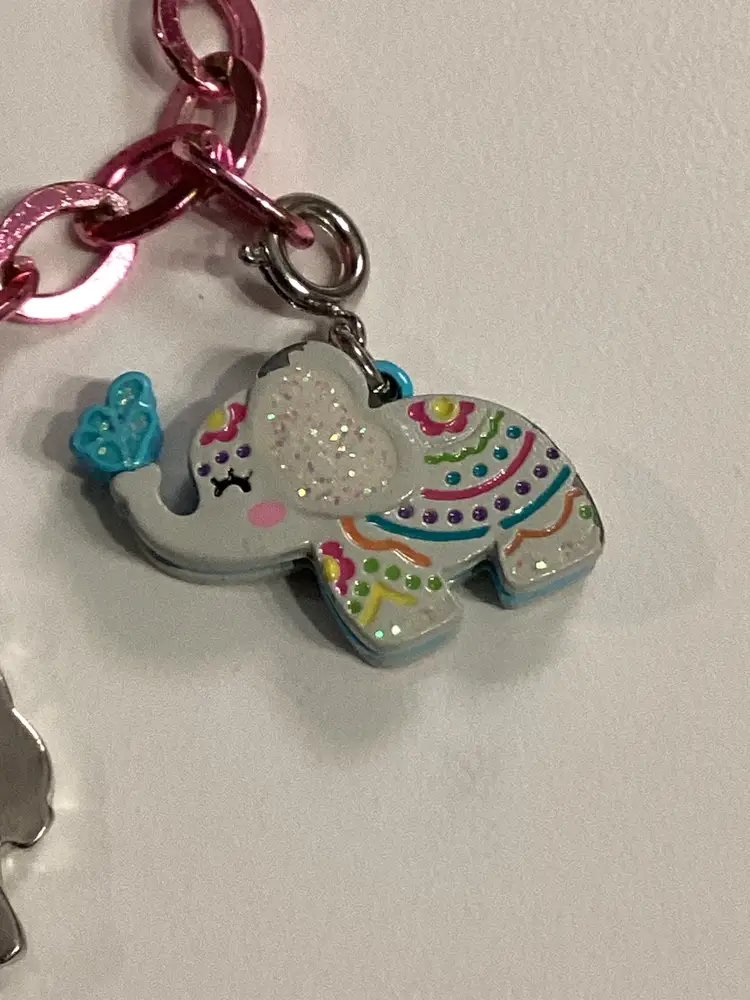 Charm It Pink Bracelet and Two Charms