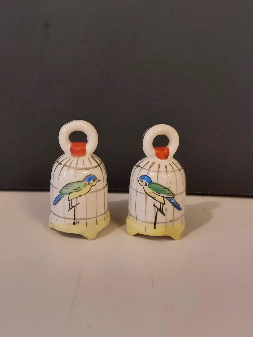 Vintage Japan Birdcage Salt & Pepper Shaker Set