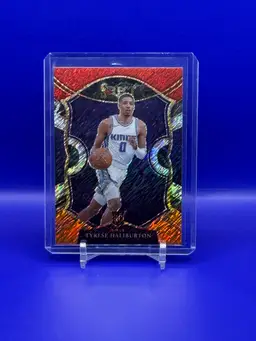 Tyrese Haliburton Select Red Orange Shimmer