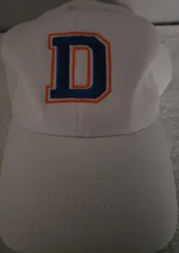 $22 Nice "D" White Cap ( NFL Broncos )