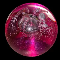 #30- Vintage UnSigned Art Glass Paperweight - Rainbow 3"