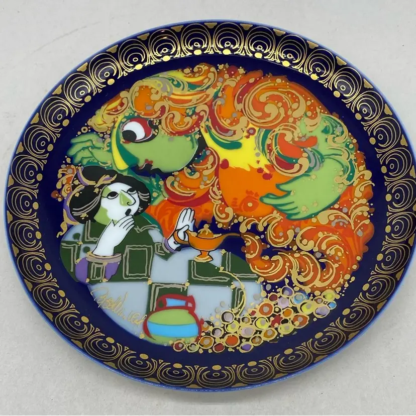 #1531 Bjorn Winblad Danish Ceramics Aladin Sammel-Teller Motiv VII Boxed