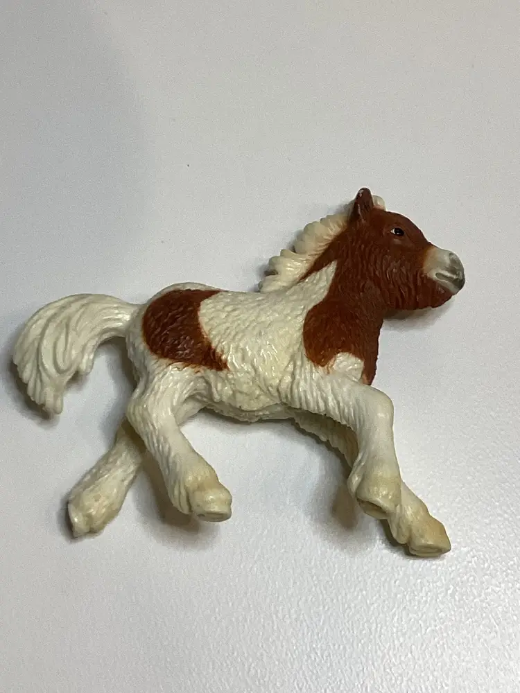 Schleich SHETLAND FOAL Brown and White Pony figure Retired 13608