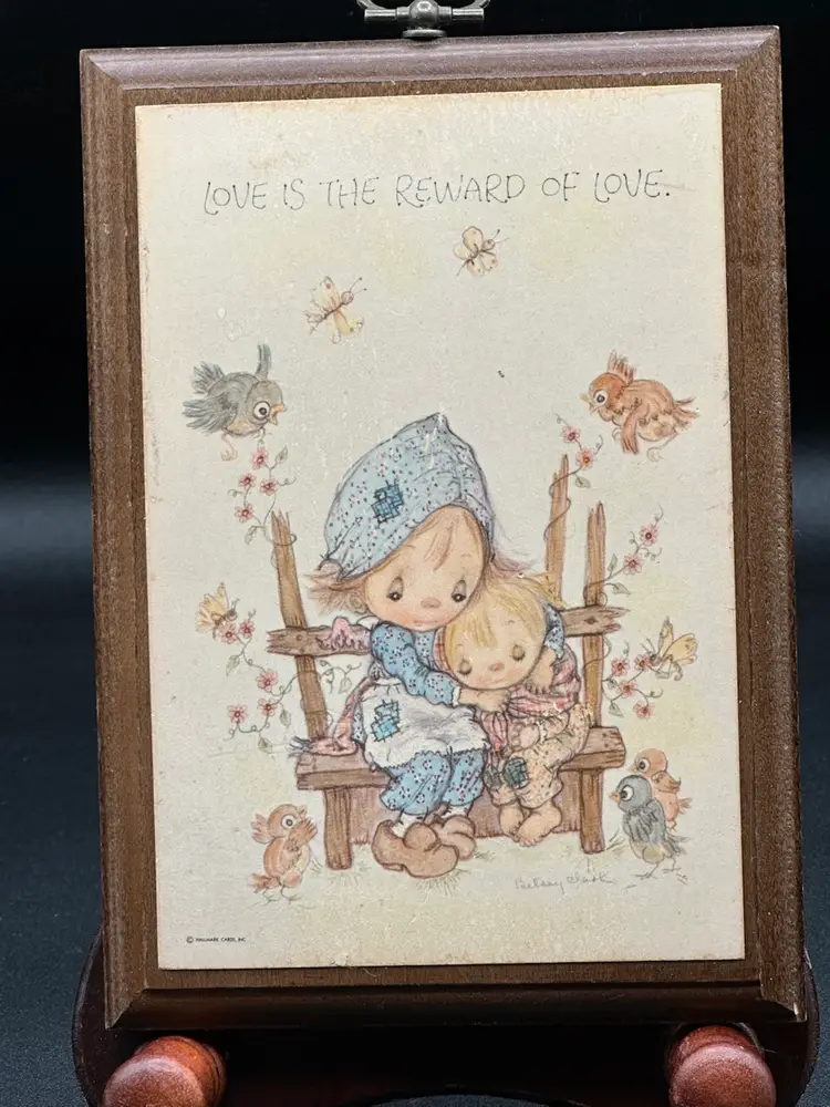 VTG Hallmark Cards Betsey Clark LOVE Is The Reward OF LOVE Plaque