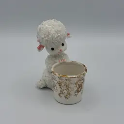 Vintage Enesco Poodle Lipstick Holder