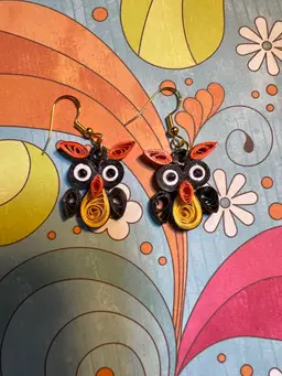 Hand Paper Quilled Earrings Made By Me