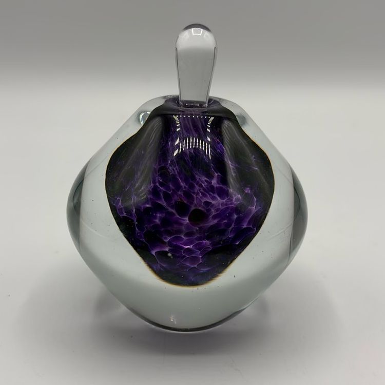 Beautiful Purple Swirl Perfume Bottle Signed 1993
