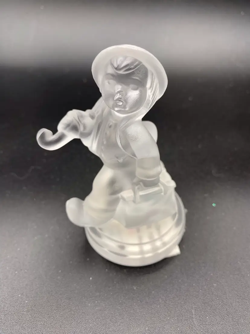 Hummel “Merry Wanderer” Frosted Crystal Figurine