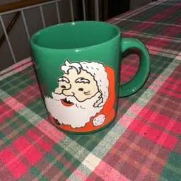 Vintage Waechtersbach Green Santa Claus Mug