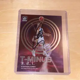 Stephen Curry autographed basketball card
