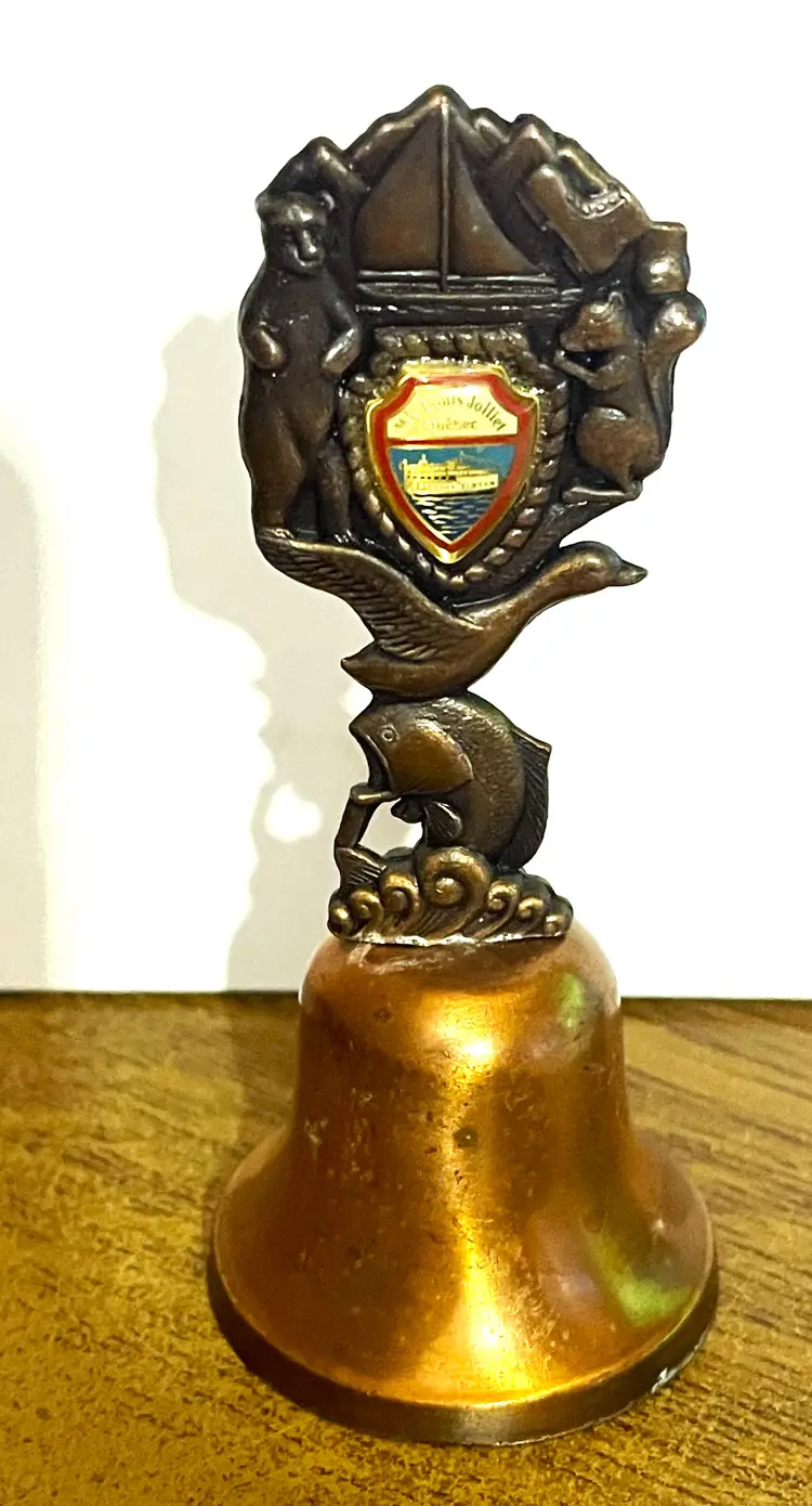 Beautiful And Unique Vintage Bell With Design Souvenir Quebec Canada