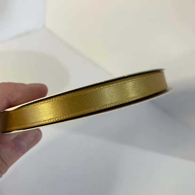 Roll of 1/2" Gold Satin Ribbon
