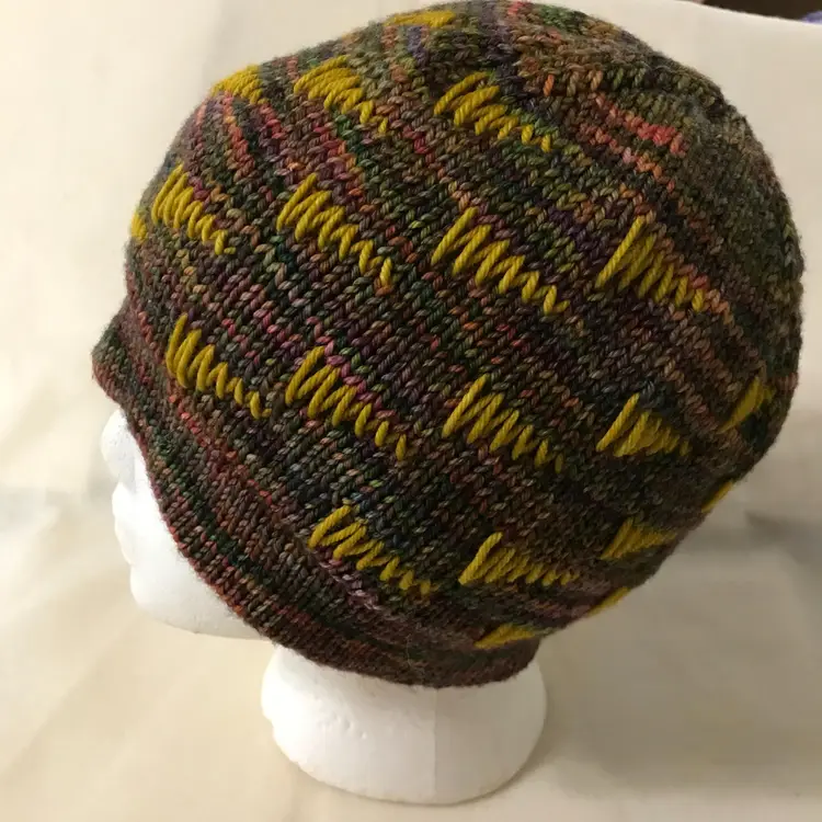 Hand Knit Fully Lined Beanie Adult Size DK Weight 100% Wool