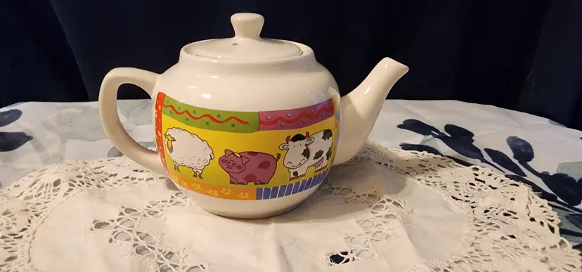 Ceramic Farm Animal Teapot
