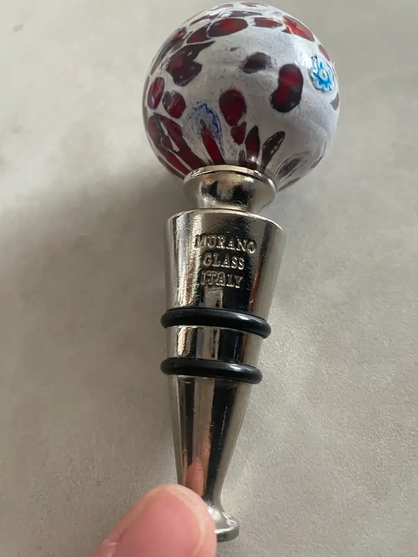 Murano Millefiori Wine art glass Bottle Stopper