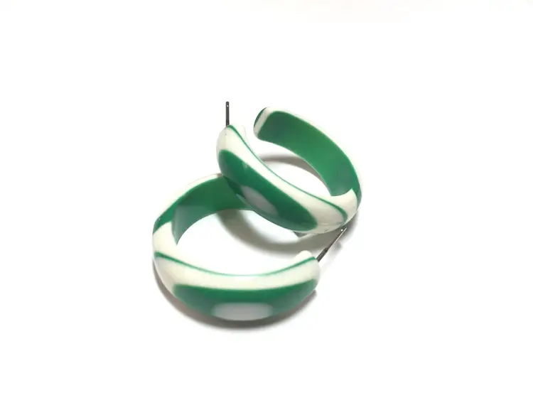 1960's Deadstock Best Plastics Lucite Hoop Earrings
