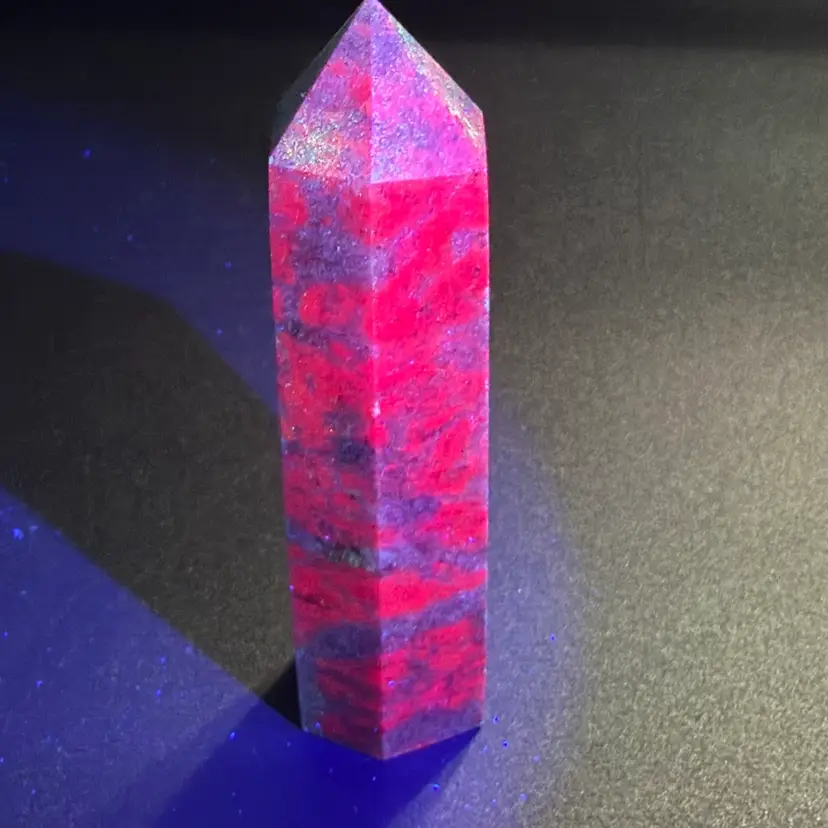 Natural Ruby Kyanite Tower UVs Stone Obelisk Reiki Healing Crystal 3 3/4" 134g