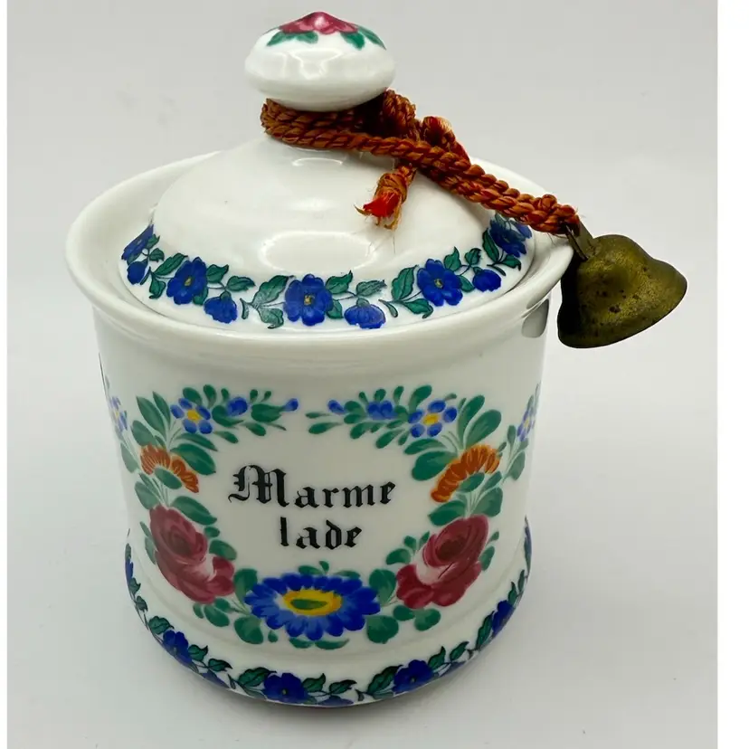 Small Vintage German Porcelain Marmalade ( Condiment Jar )