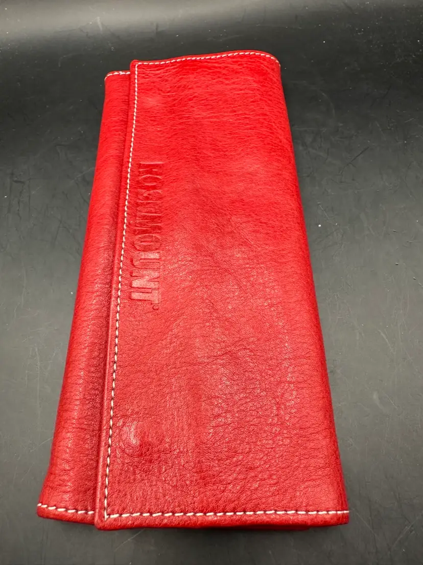 Rosemount Red Leather Jewelry Travel Organizer