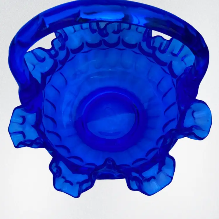 Fenton Cobalt Blue Basket