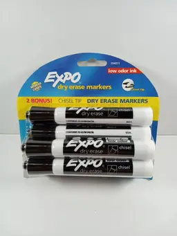 Expo Low Odor Dry Erase Markers 6 Count 4 + 2 Bonus Pack