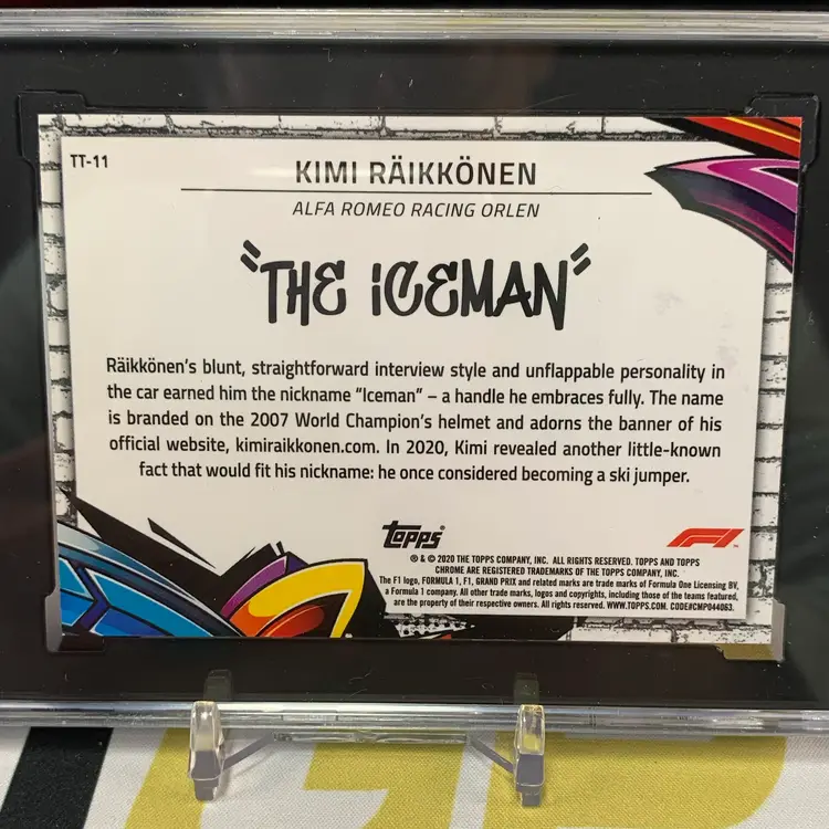2020 Topps Chrome Kimi Raikkonen Track Tag 