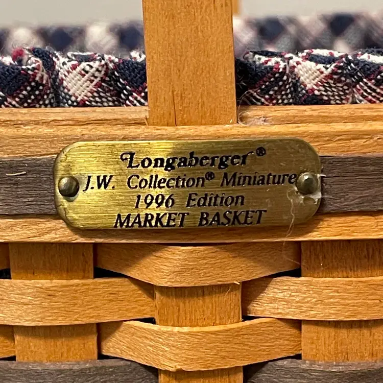 Longaberger J.W. Miniature 1996 Edition Market Basket