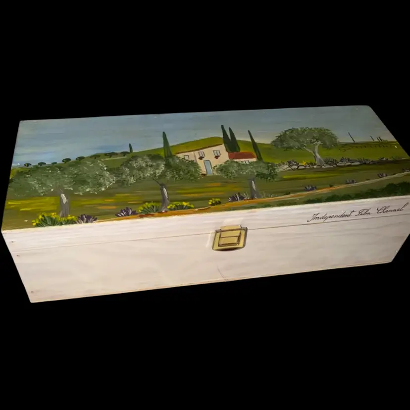 Cannes 2001 Independent Film Festival French France VIP Swag Hand Painted Box Likely For Wine For Champagne