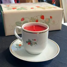 Avon Porcelain Strawberry Cup And Napkin Rings