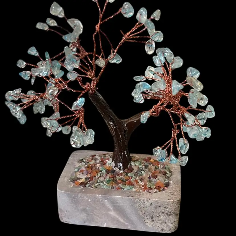 Aquamarine Copper Tree Of Life