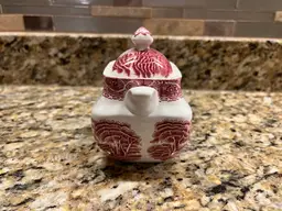 Antique Staffordshire Sugar Bowl Ironstone River Scene Canterbury