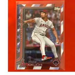 2025 Topps Series 2 Yusei Kikuchi Independence Day /76 Los Angeles Angels