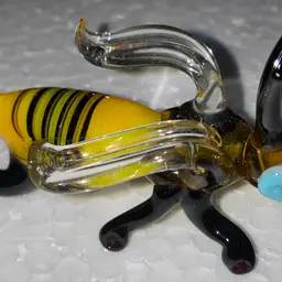 #03- Just In From Ukraine- Hand Blown Glass- Black Spider 3 X 1.5"