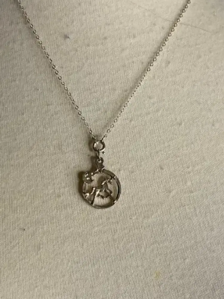 Sterling Silver Unicorn Pendant Necklace Equine Charm 18” Chain