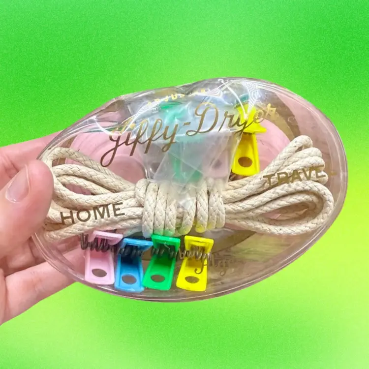 NOS 1950’s Vintage Alger Jiffy Dryer Home Travel Clothesline Drying Kit In Packaging