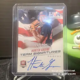 2015 Team USA Auto - Hunter Greene Cincinnati Reds