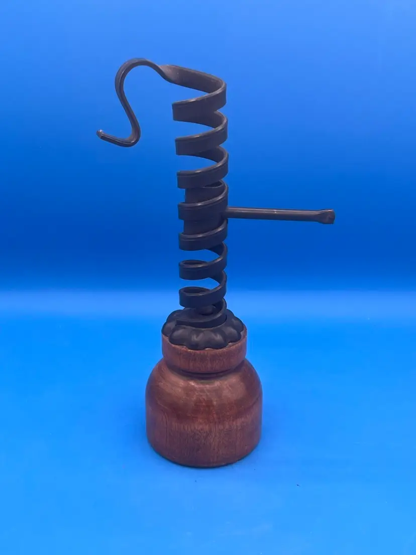 Vintage Wood & Iron Courting Candleholder